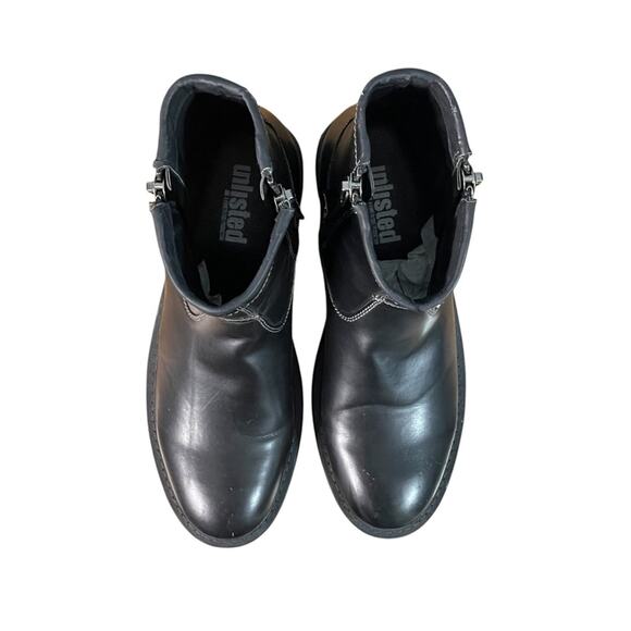 Kenneth Cole Unlisted Mens 8.5 Boots C-ROAM Double Zip Fall Leather Causal Party - Picture 7 of 7